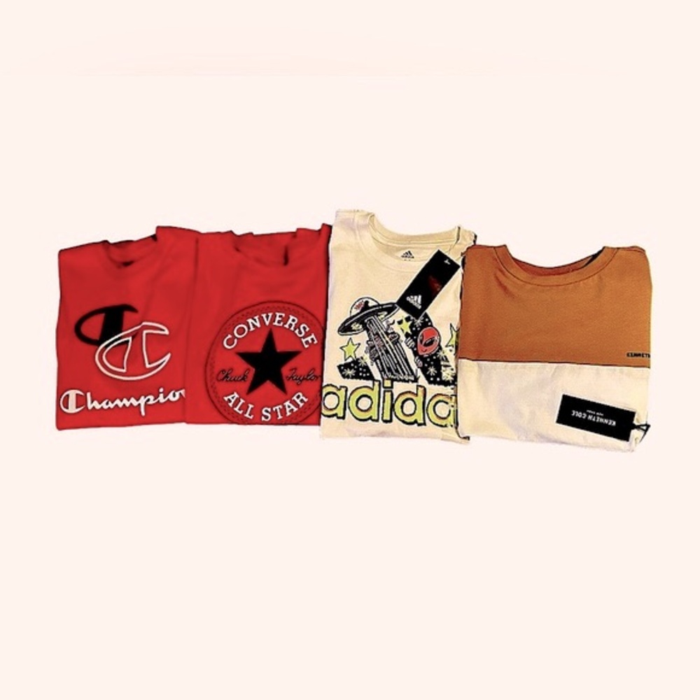 New Kenneth Cole, Adidas, Champion and Converse brand Tops for Boys N…